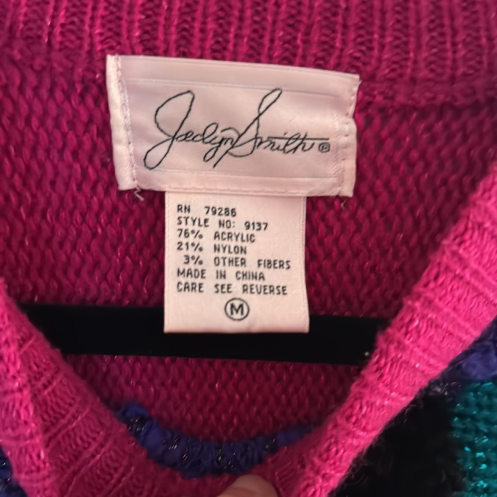 Vintage Jaclyn Smith Beaded Sweater Size M - Picture 2 of 12